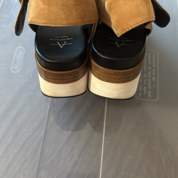 Aquatalia | Suede Leather Platform Sandals size 7 - Picture 8 of 8